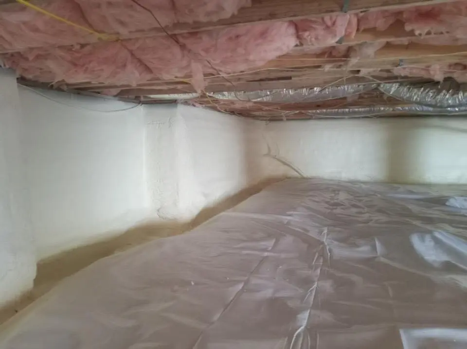Crawl space encapsulation with closed-cell spray foam for Attic Insulation in White Rock